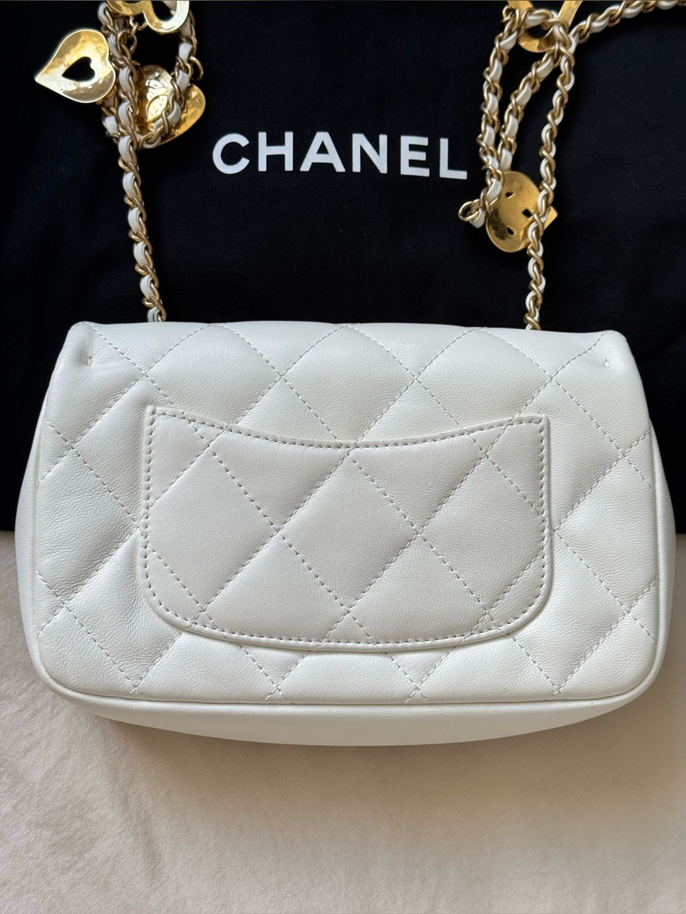 CHANEL Mini Classic Flap Heart Charm Bag with Gold Hardware - Picture 3 of 16